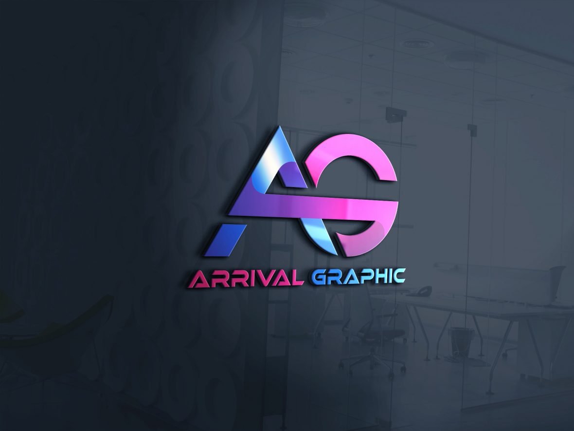 فایل طرح PSD لوگو حروف AG - AG Letters Logo Design PSD
