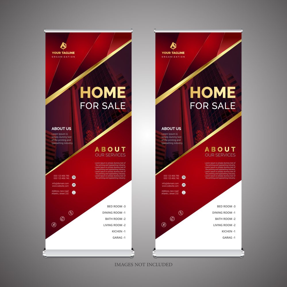فایل الگوی بنر رول آپ آژانس - Agency Roll up Banner Template
