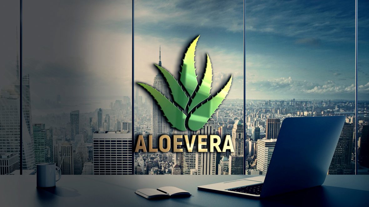 فایل طرح PSD لوگو آلوئه ورا - Aloevera Logo Design PSD