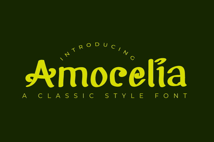 فایل فونت آموسلیا - Amocelia Font