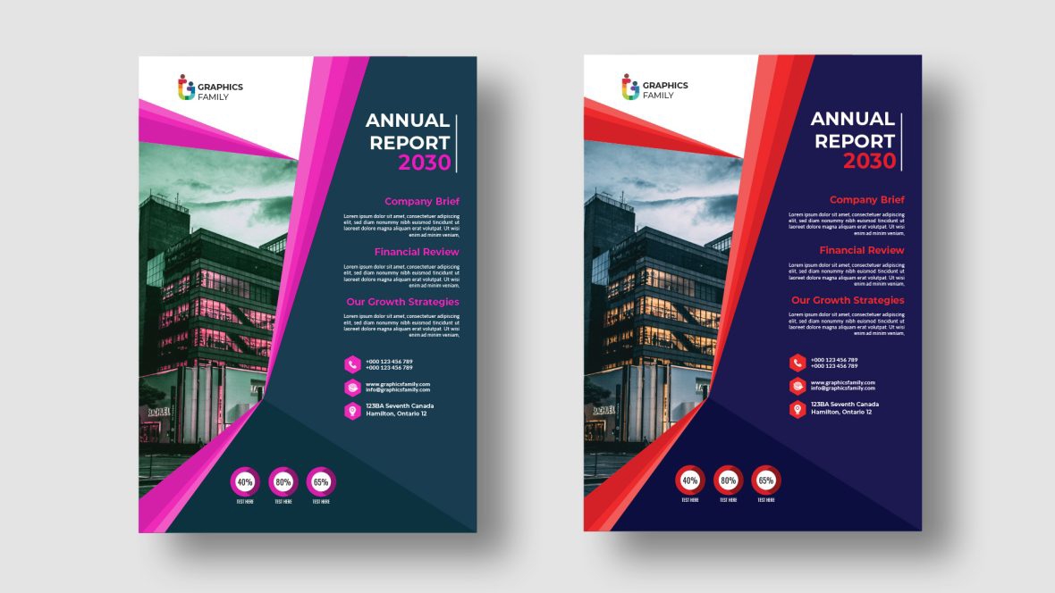 فایل قالب طراحی بروشور گزارش سالانه - Annual Report Brochure Design Template