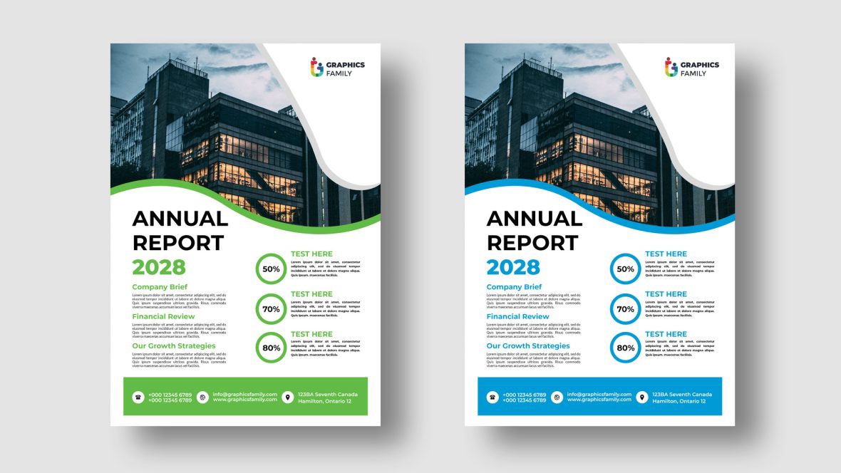 فایل الگوی طراحی گزارش سالانه - Annual Report Design Template