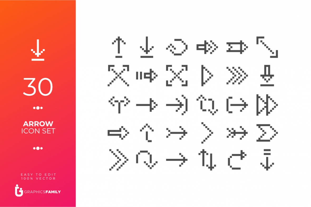 فایل مجموعه آیکون‌های فلش - Arrow Icons Set