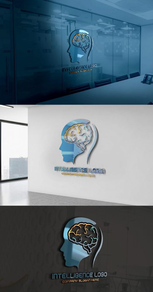 فایل قالب PSD طراحی لوگو هوش مصنوعی - Artificial Intelligence Logo Design PSD Template