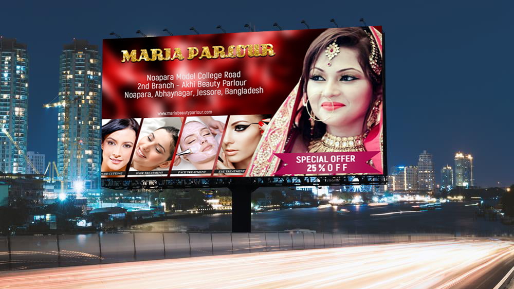 فایل طرح بنر سالن زیبایی PSD - Beauty Parlour Billboard Banner Design PSD