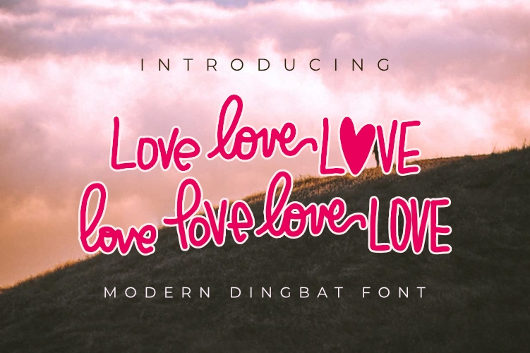 فایل فونت دینگبات دوست داشتنی - محبوب - Beloved – Lovely Dingbat Font