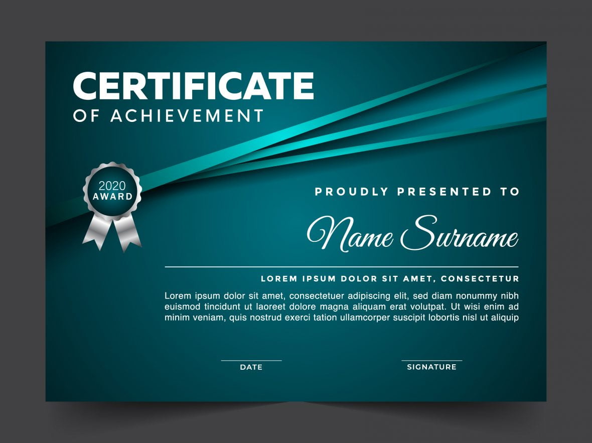 فایل بهترین دانلود الگوی گواهینامه - Best Certificate Template Download