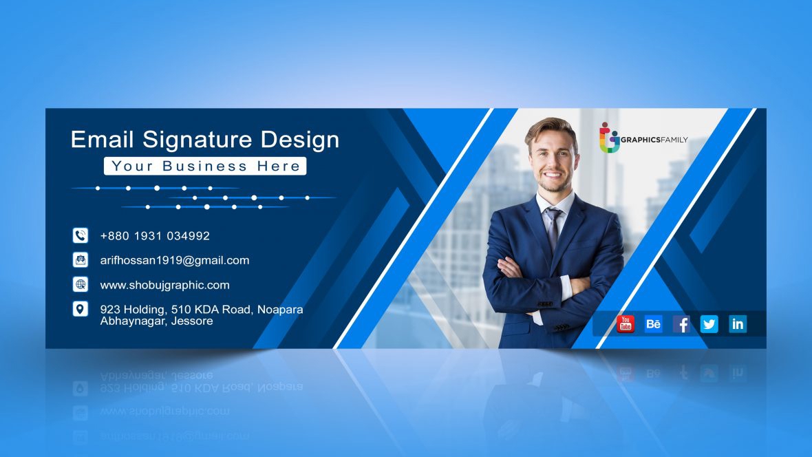 فایل بهترین قالب امضای ایمیل شرکتی psd - Best corporate email Signature Template psd