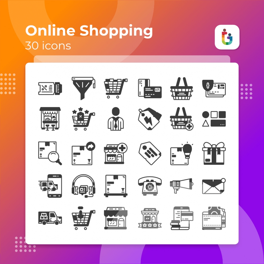 فایل بهترین بسته آیکون خرید آنلاین - Best Online Shopping Icon Pack