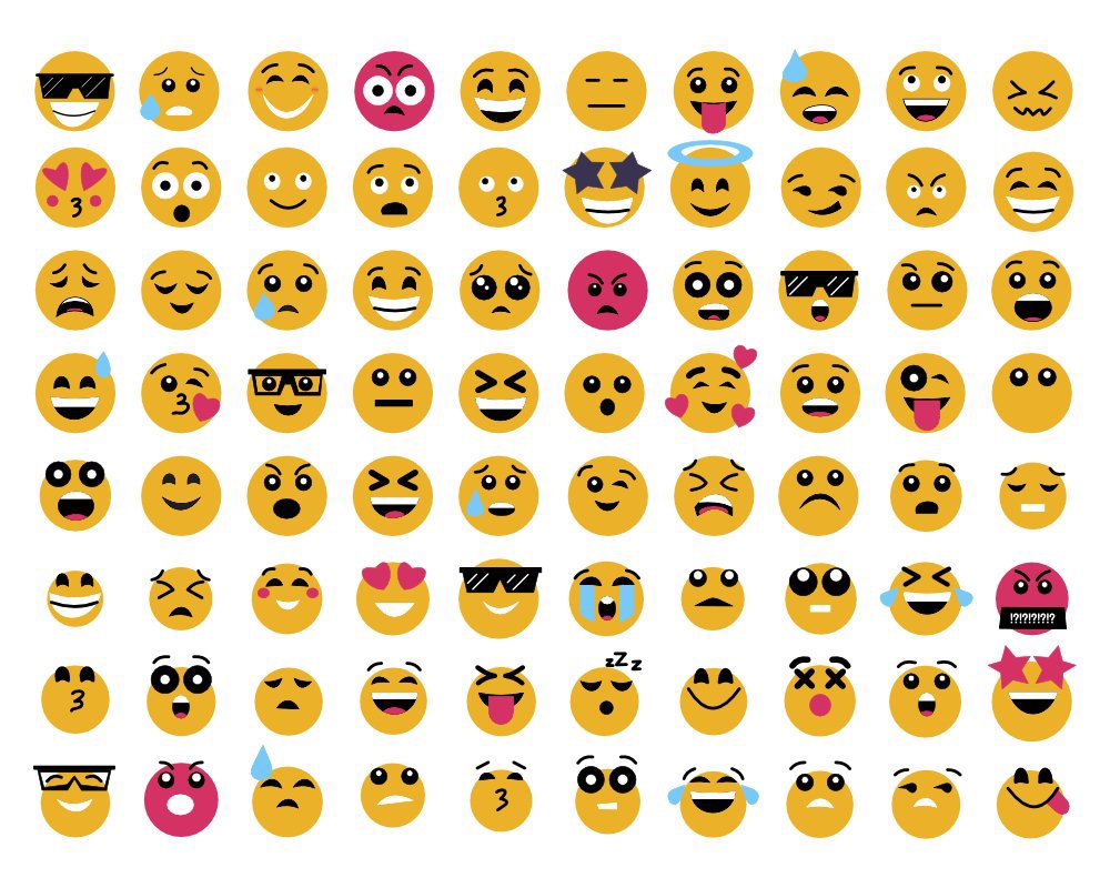 فایل بسته بزرگ شکلک‌های کارتونی - Big Pack of Cartoon Style Emoticons