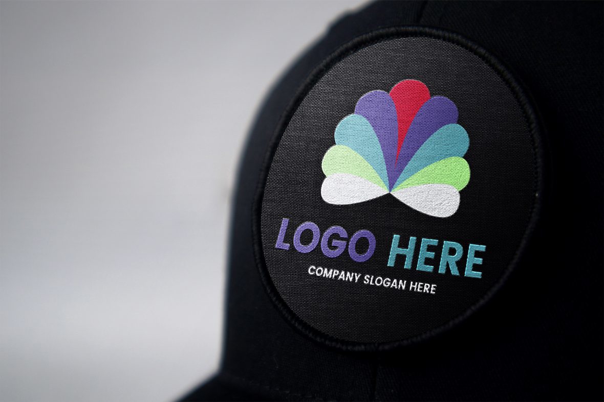فایل موکاپ لوگو کلاه سیاه - Black Cap Logo Mockup