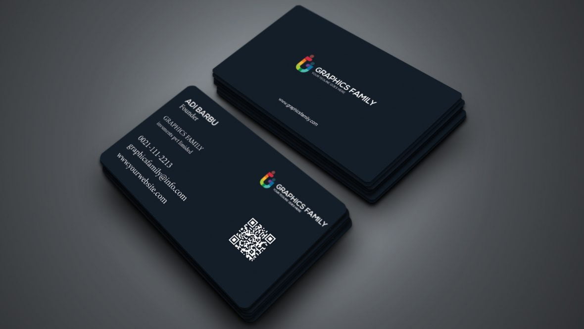 فایل الگوی کارت ویزیت زیبا با طرح سیاه - Black Elegant Business Card Template