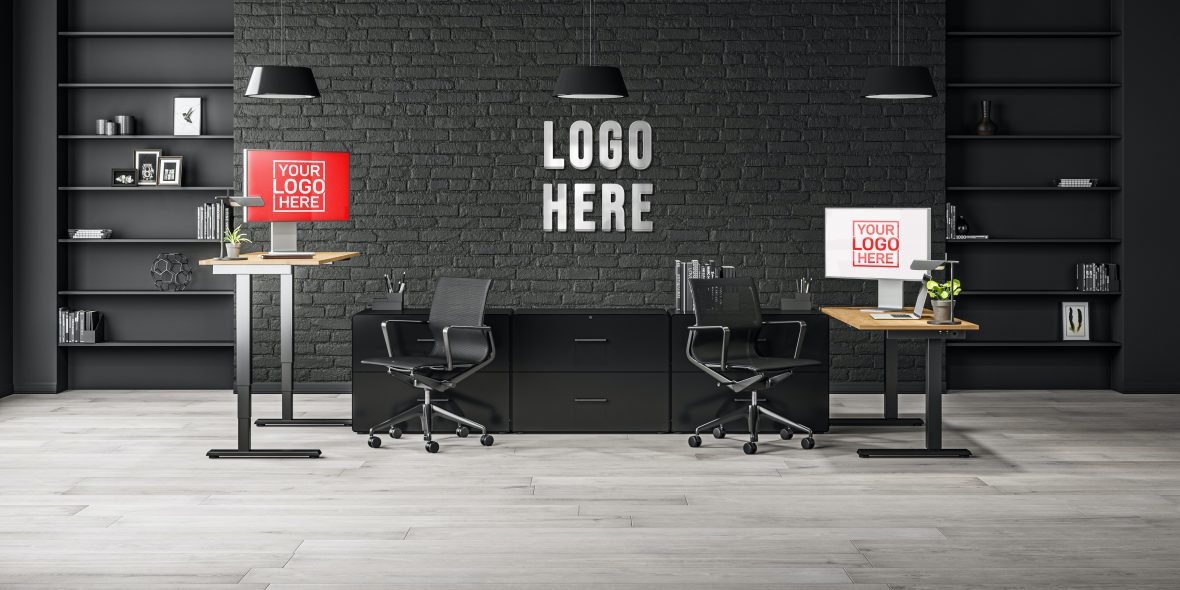 فایل موکاپ لوگو سه بعدی دیوار سیاه - Black Wall 3D Logo Mockup