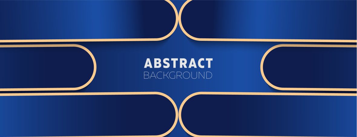 فایل الگوی پس‌زمینه گرادیان آبی با خطوط طلایی گرد - Blue Gradient with Rounded Golden Lines Background Template
