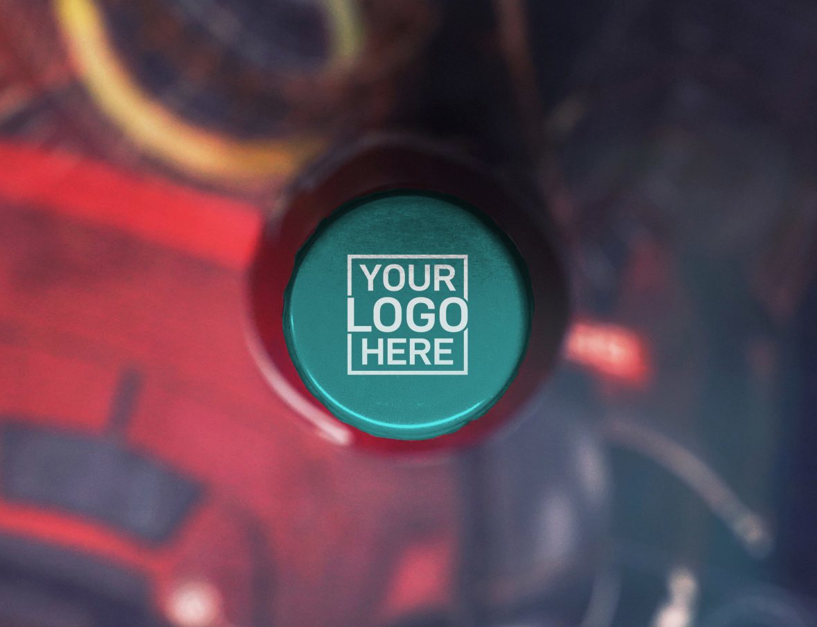 فایل ماکت طراحی درب بطری - Bottle Cap Design Mockup