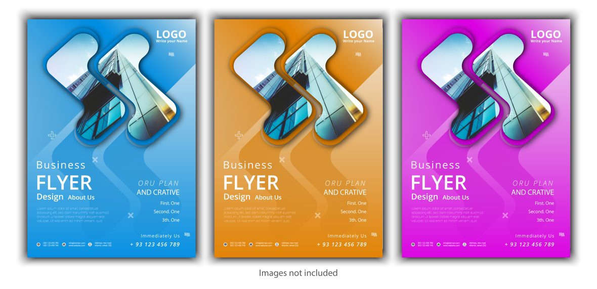فایل طراحی قالب انتزاعی بروشور تجاری - Business Brochure Abstract Template Design