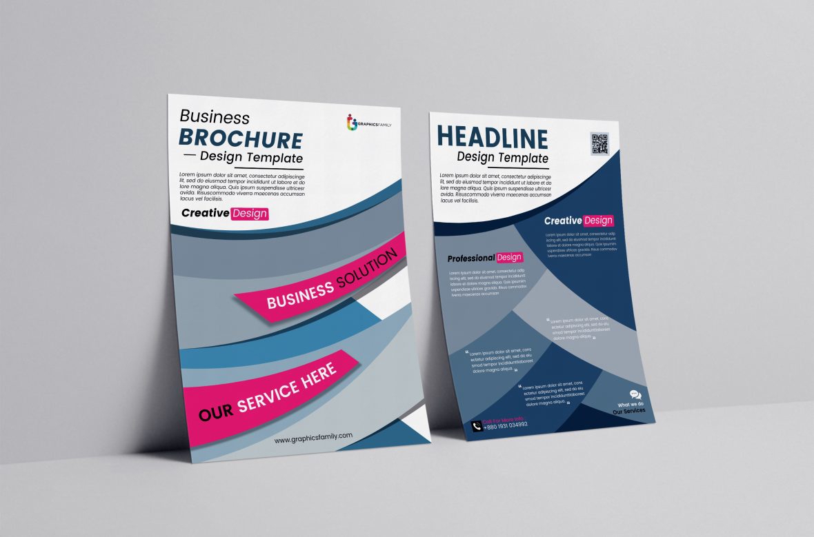 فایل بروشور کسب و کار با طرح وکتور - Business brochure design template vector image