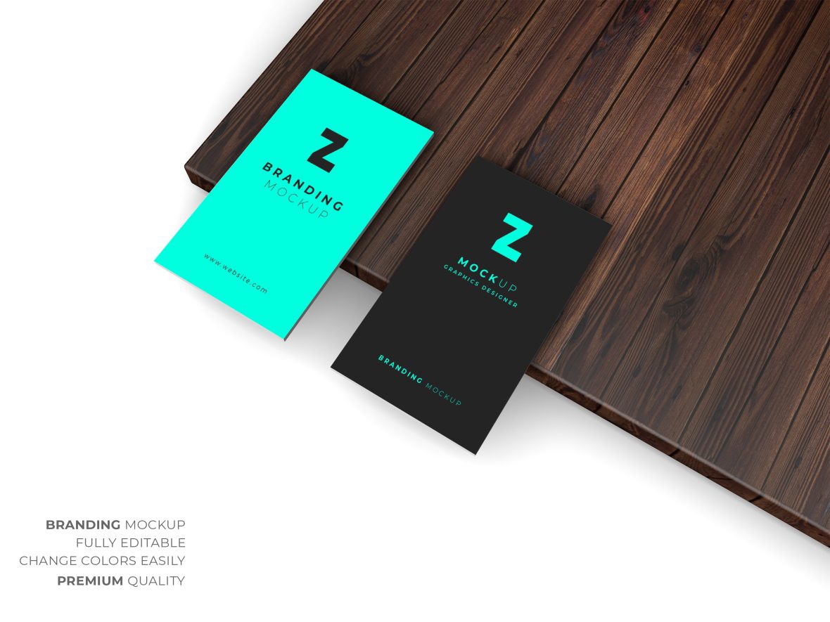 فایل طرح لایه باز کارت ویزیت تجاری PSD - Business Card Branding PSD Mockup