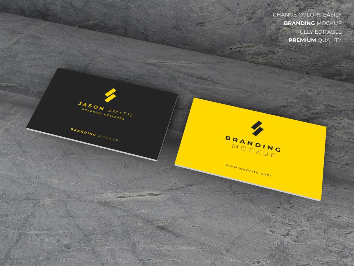 فایل موکاپ ارائه کارت ویزیت - Business Cards Presentation Mockup