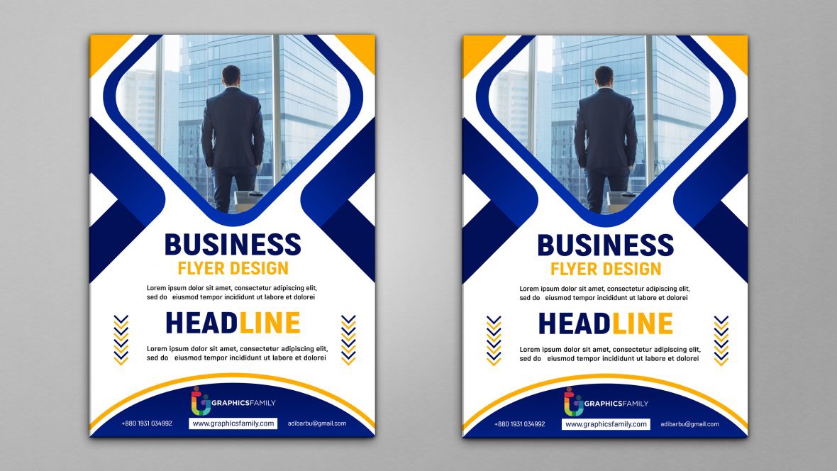فایل قالب فتوشاپ طراحی بروشور تجاری - Business Flyer Design Photoshop Template