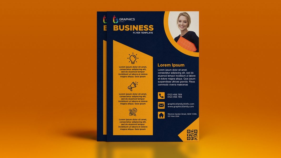 فایل الگوی بروشور تجاری با عکس - Business Flyer Template with Photo
