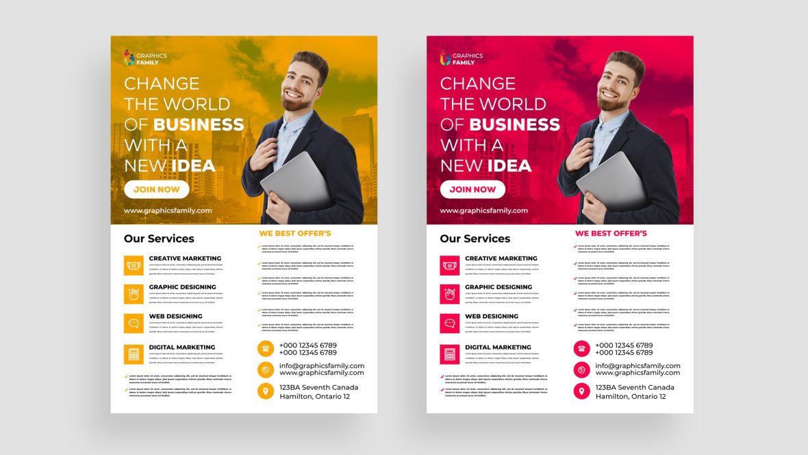 فایل قالب بروشور ایده کسب و کار PSD - Business Idea Brochure template PSD Template