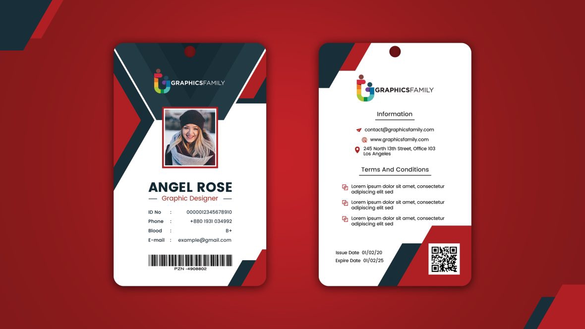 فایل الگوی طراحی کارت شناسایی کسب و کار - Business Identification Card Design Template