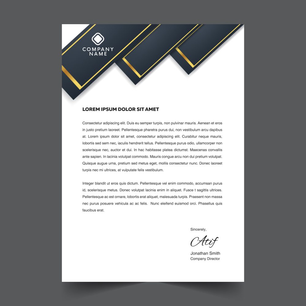 فایل قالب سربرگ تجاری - Business letterhead template