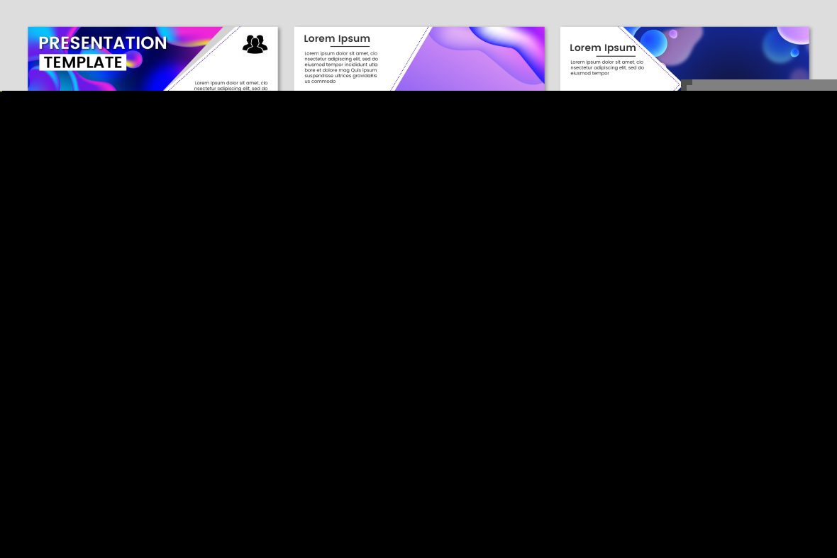 فایل مجموعه قالب ارائه کسب و کار، تصویر برداری پاورپوینت - Business presentation template set PowerPoint vector image