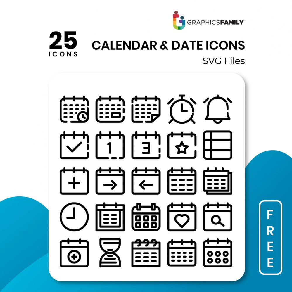 فایل آیکون‌های تقویم و تاریخ - Calendar and Date Icons
