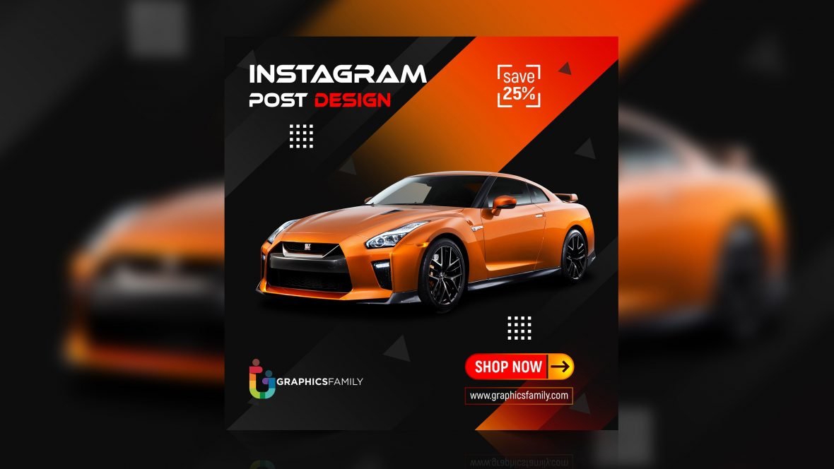 فایل بنر اینستاگرام رسانه‌های اجتماعی خودرو - Car Automotive Social Media Instagram Banner