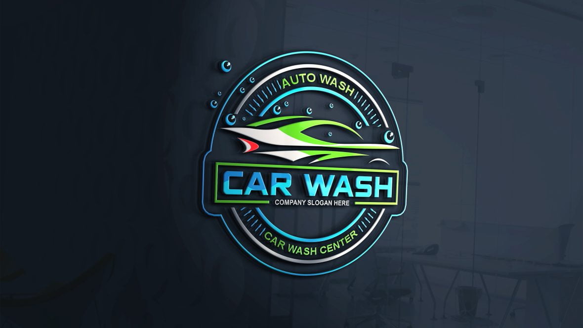 فایل قالب لوگوی کارواش - Car Wash Logo Template