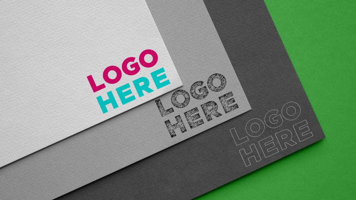 فایل موکاپ لوگو مقوایی - Carboard Logo Mockup