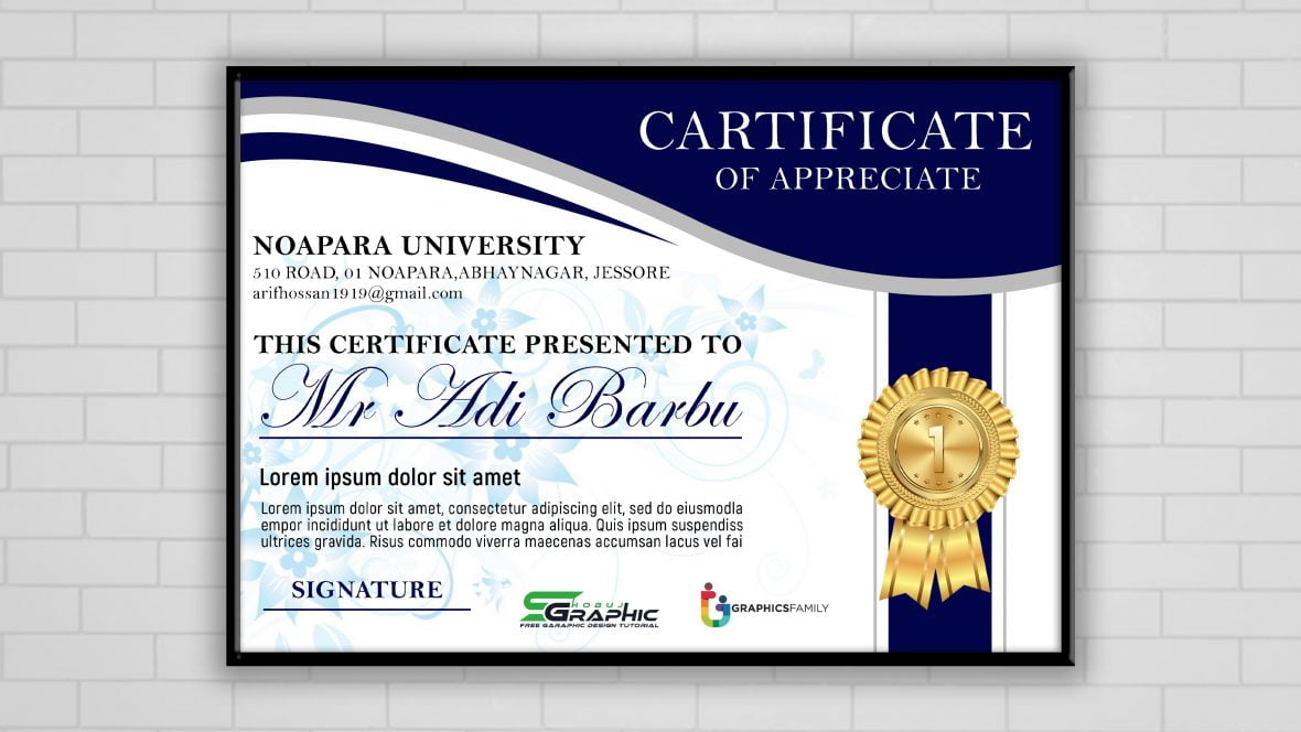 فایل دانلود طرح گواهینامه - Certificate Design Download