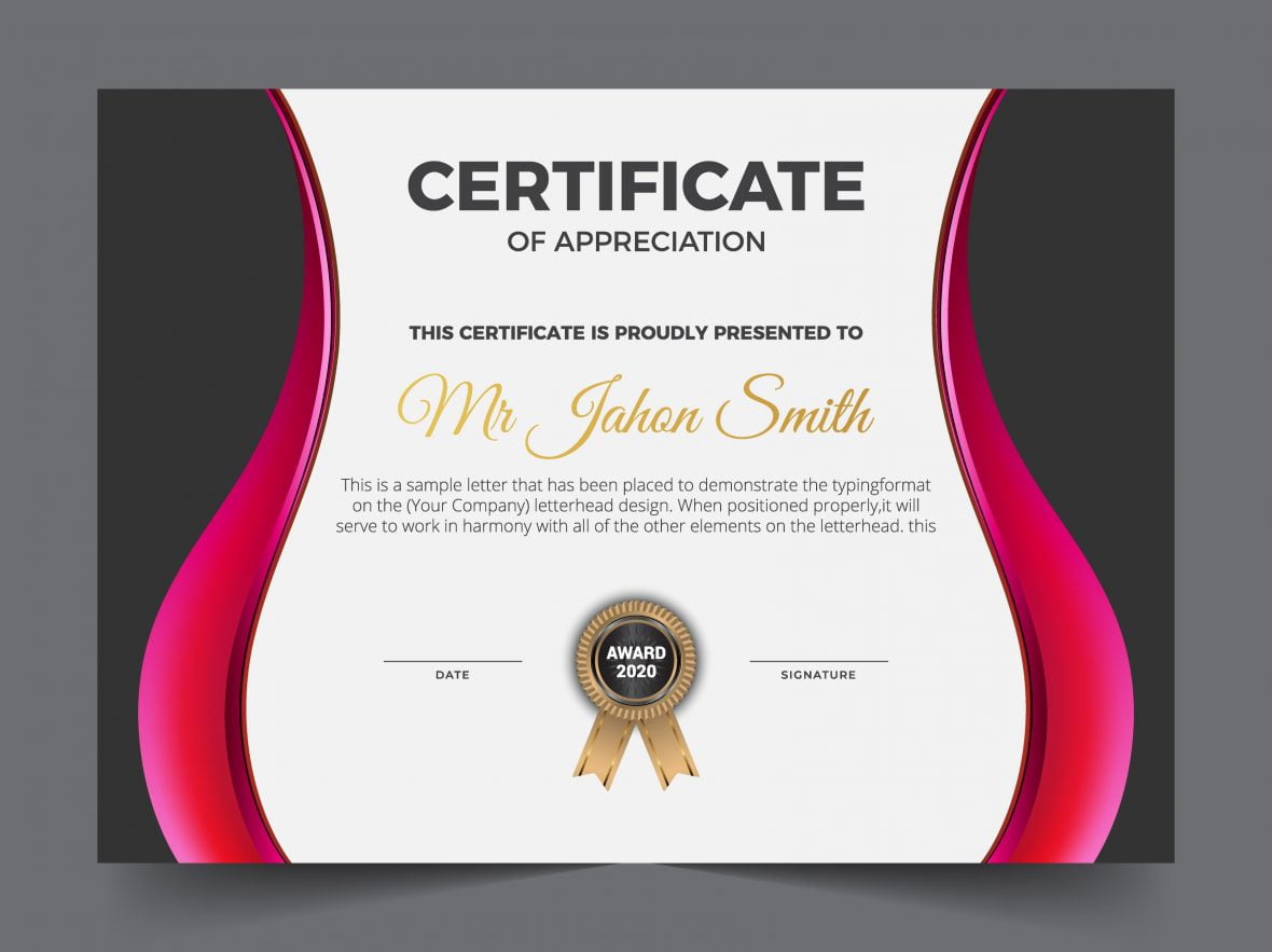 فایل طراحی گواهینامه - Certificate Design