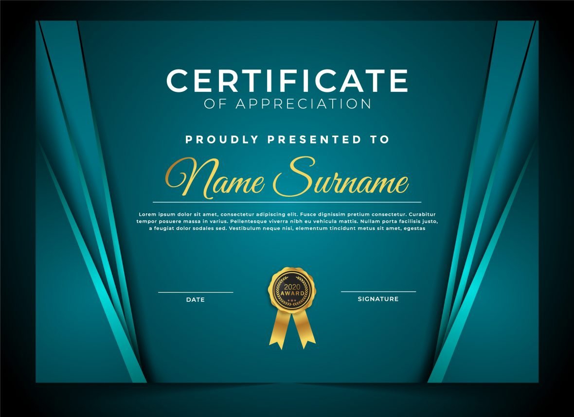 فایل الگوی گواهی افتخار - Certificate of Honor Template