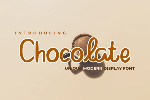 فایل فونت شکلاتی – مدرن دیسپلی - Chocolate – Modern Display Font