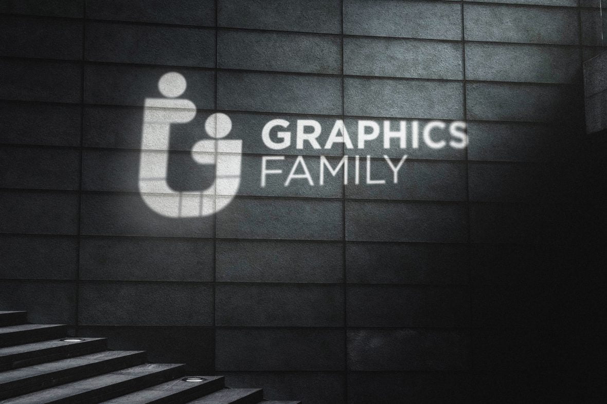 فایل موکاپ لوگوی پرتوهای نور سینمایی - Cinematic Light Rays Logo Mockup