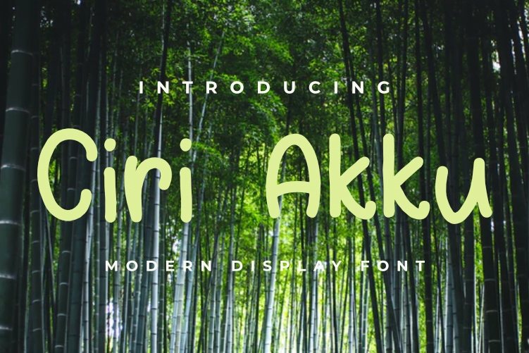 فایل فونت نمایش Ciri Akku - Ciri Akku Display Font