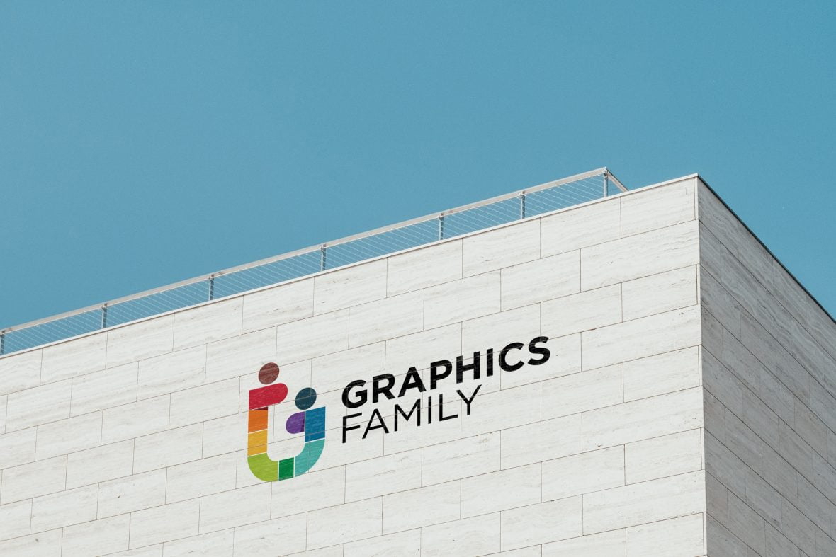 فایل موکاپ لوگو ساختمان تمیز - Clean Building Logo Mockup