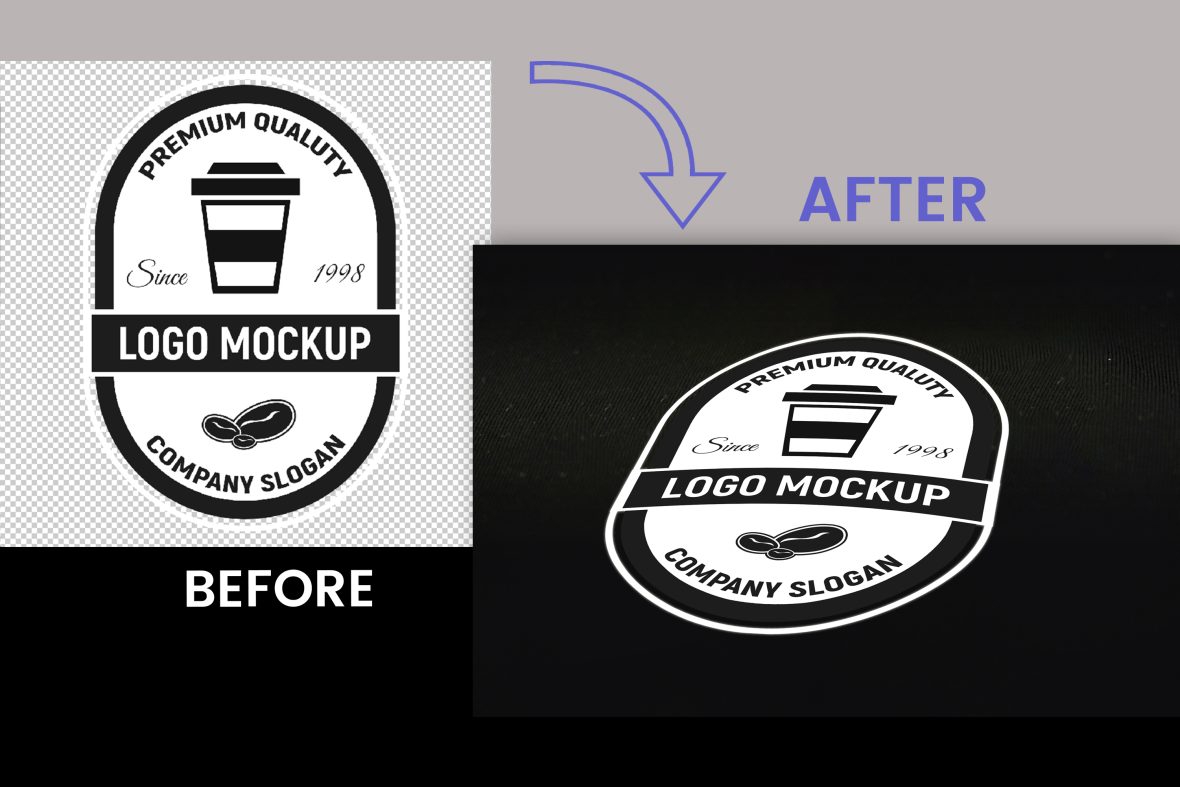 فایل موکاپ لوگو - Close Badge Logo Mockup