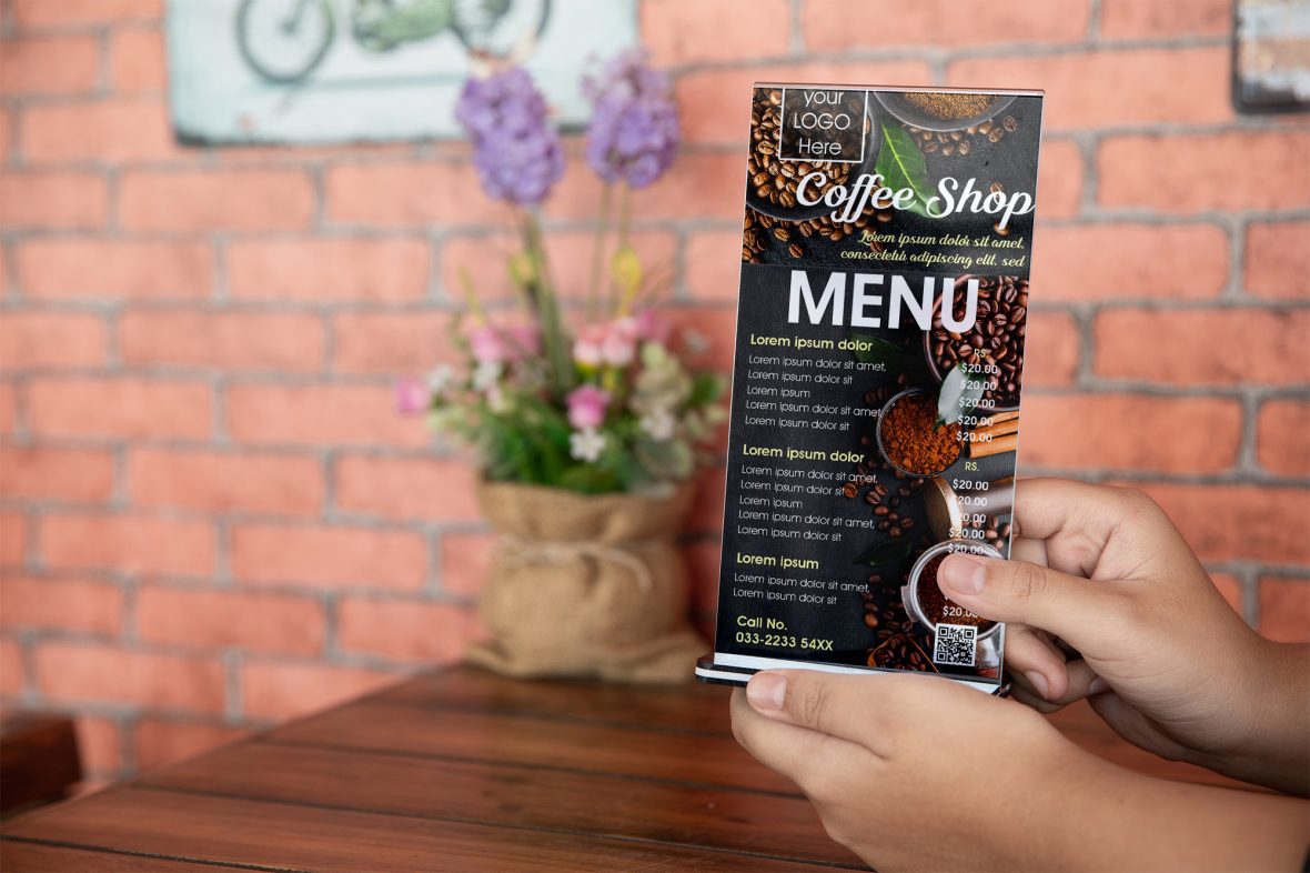 فایل موکاپ منوی کافی‌شاپ - Coffee Shop Menu Mockup