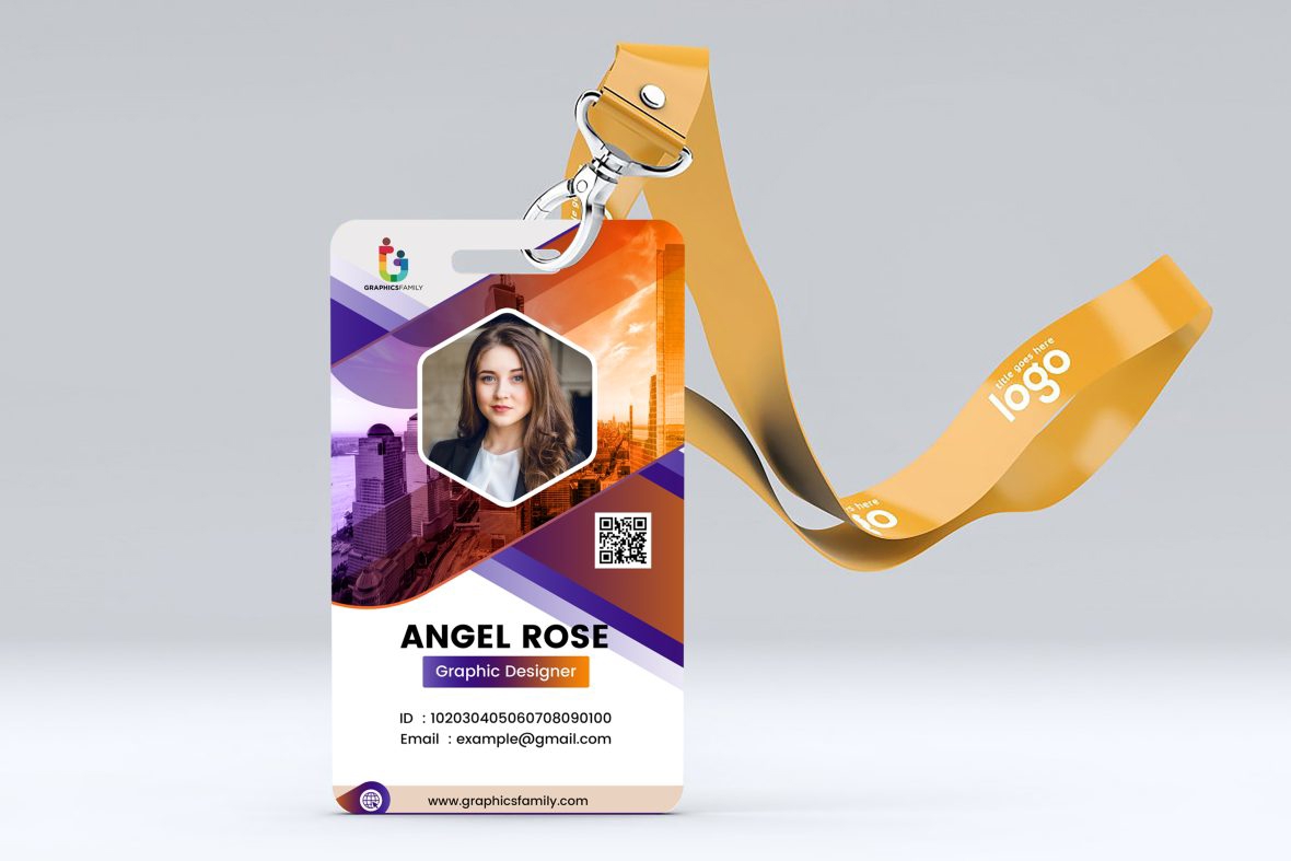 فایل الگوی طراحی کارت شناسایی رنگارنگ و مد روز - Colorful and Trendy ID Card Design Template