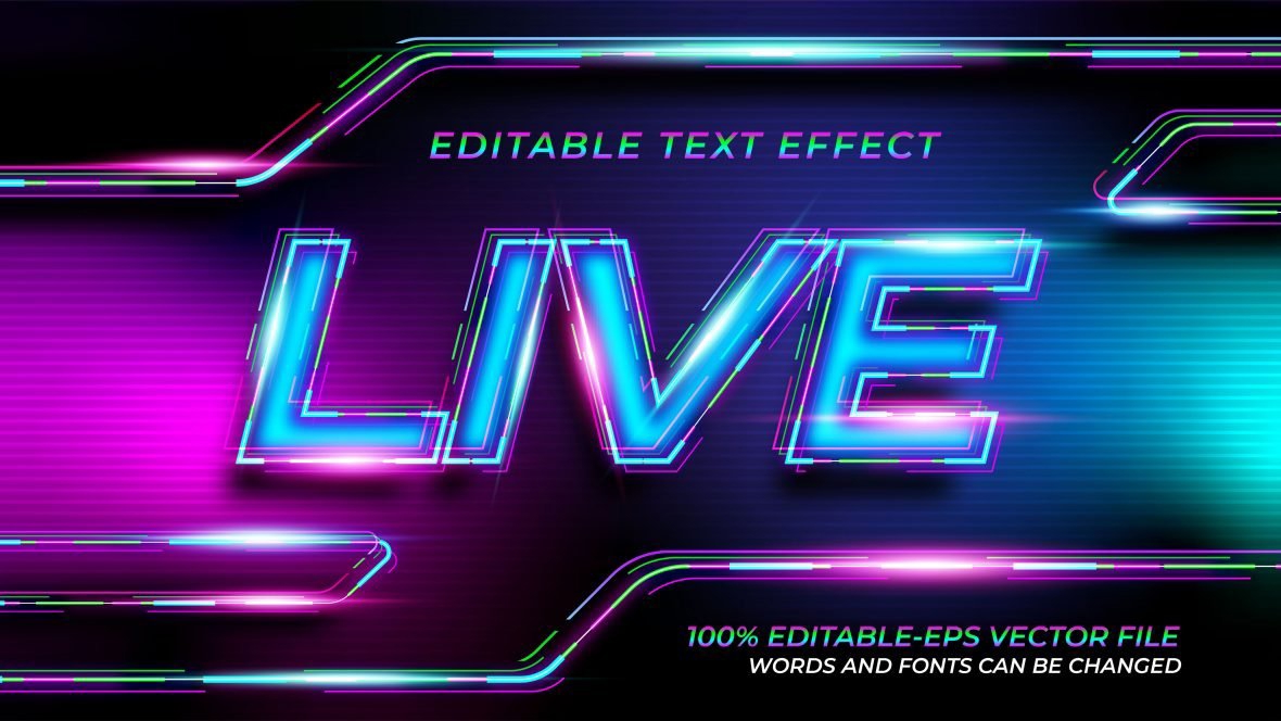 فایل افکت متن مدرن رنگارنگ - Colorful Modern Text Effect