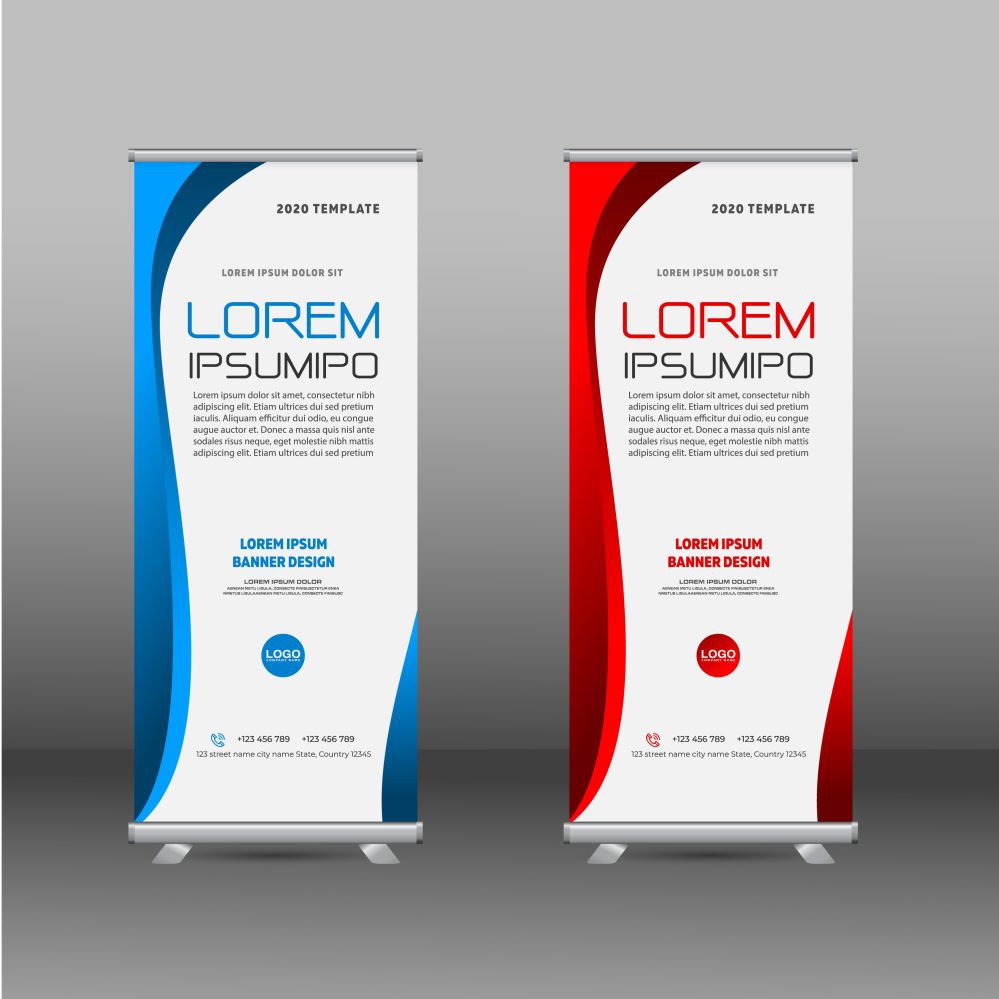 فایل الگوی شرکتی رول آپ رنگارنگ - Colorful Roll Up Corporate Template