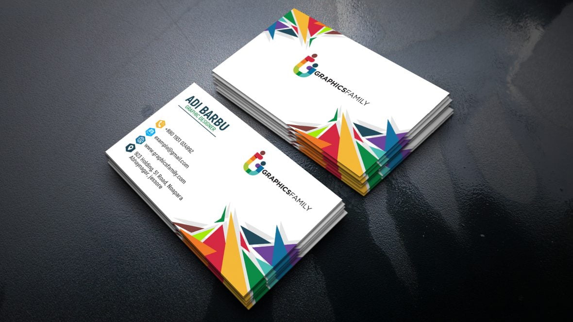 فایل طراحی کارت ویزیت ساده و رنگارنگ - Colorful Simple Business Card Design