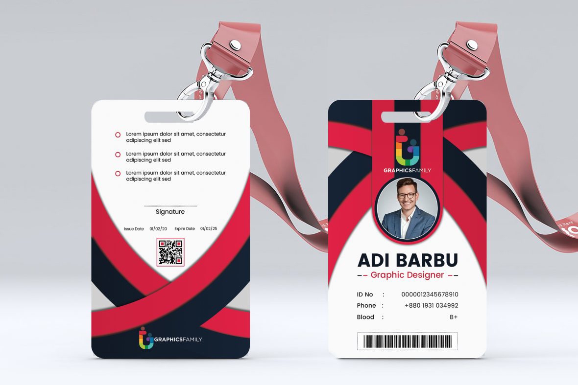 فایل الگوی کارت شناسایی دسترسی به شرکت - Company Access Id Card Template