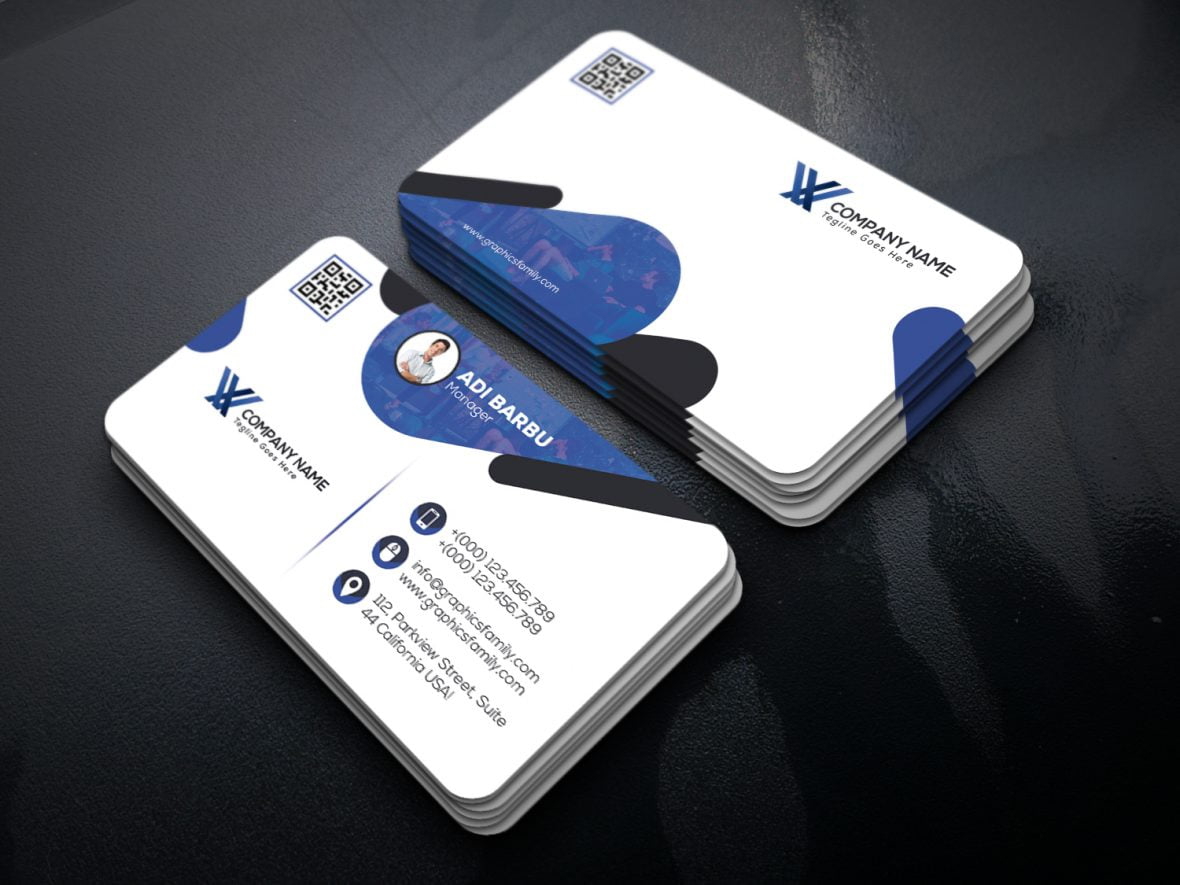 فایل طراحی کارت ویزیت مدیر شرکت - Company Manager Business Card Design