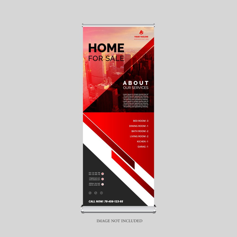 فایل الگوی بنر رول‌آپ شرکت - Company Roll-up Banner Template
