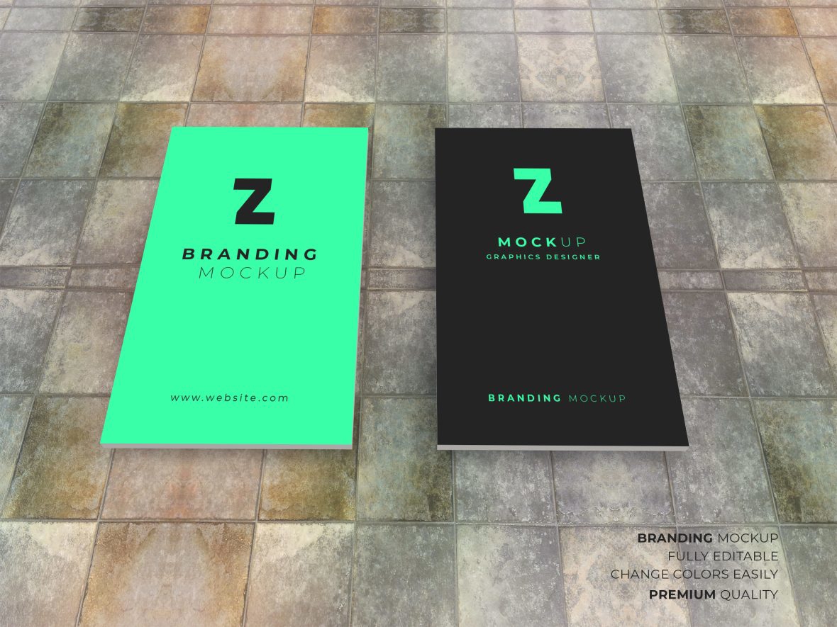 فایل الگوی موکاپ کارت ویزیت جذاب - Cool Business Card Mockup Template